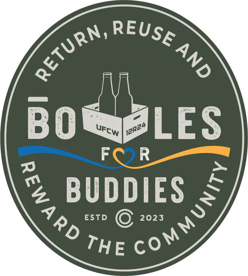 bottles for buddies for beer store logo